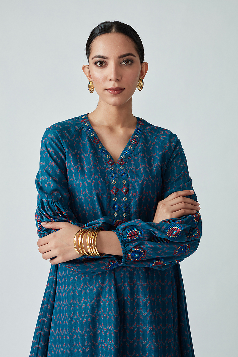 Jamara handloom Ikat kurta dress